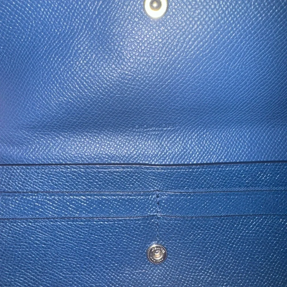 Coach Blue Leather Wallet - Picture 2 of 7